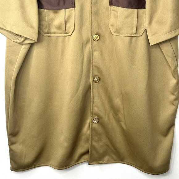 Spirit Halloween Mens Shirt Cosplay Police Sergeant Badge Costume Brown Size XL - Picture 4 of 10